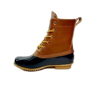 Bass Harlequin Navy Duck Boot Women 10 or Men 8M but runs bit small
